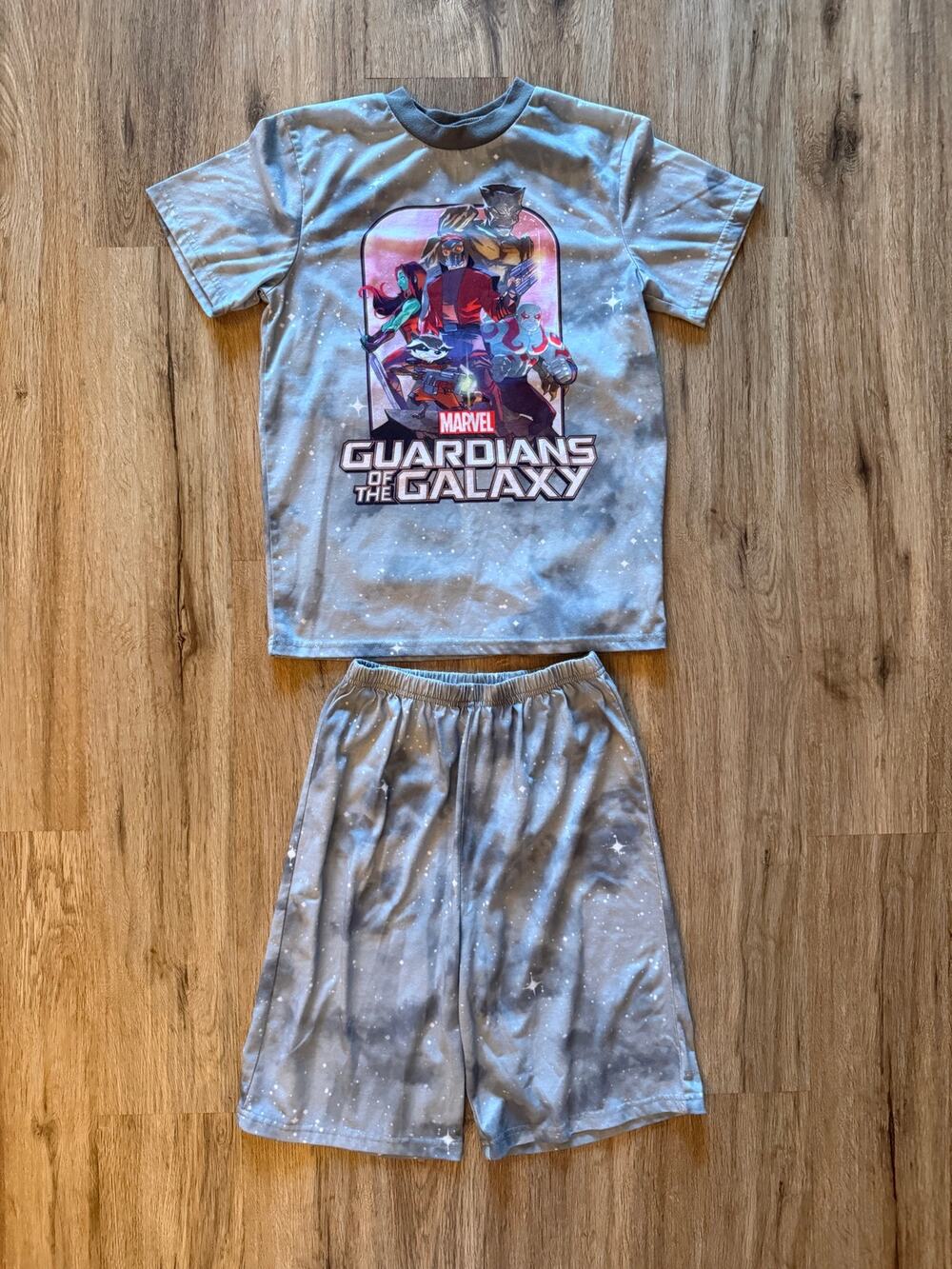 Marvel Guardians of the Galaxy Gray Pajama Set Size Large 12/14
